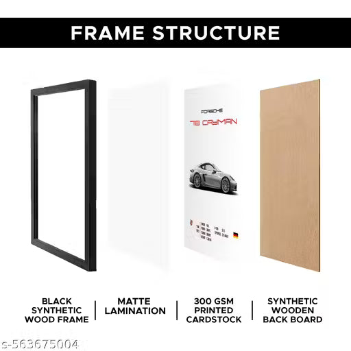 Porsche Wall Poster Frames - Pack Of 6
