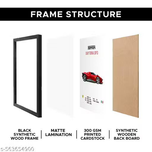 Ferrrari Wall Poster Frames - Pack Of 6