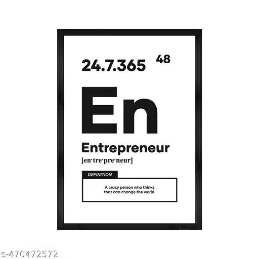 Entrepreneur Motivational Quote Wall Poster Frame