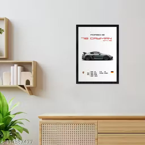 Porsche 718 Cayman Wall Poster Frame